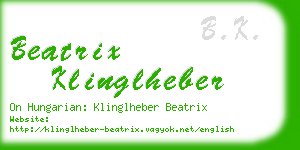 beatrix klinglheber business card